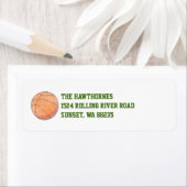 Basketbal thema retour adres label (Insitu)