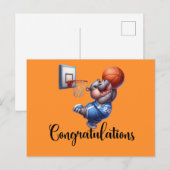 Basketbal thema voor Felicitaties Briefkaart (Voorkant / Achterkant)