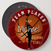 Basketbal Theme Button HAMbyWG (Voorkant /achterkant)