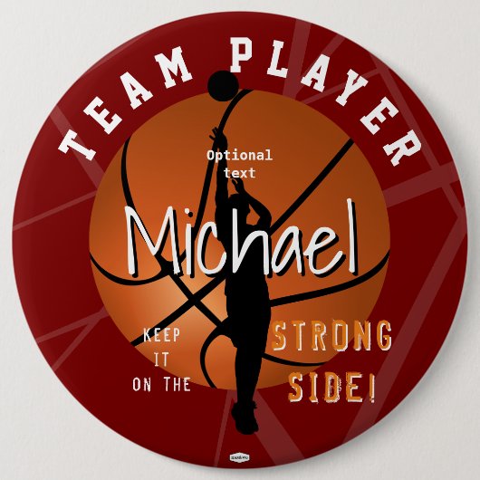 Basketbal Theme Button HAMbyWG (Voorkant)