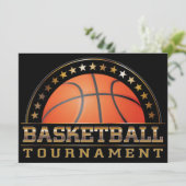 Basketbal toernooi uitnodiging (Staand voorkant)