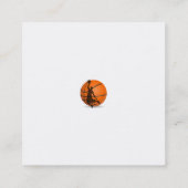 Basketbal Trainer Coach Modern Trendy Square Vierkante Visitekaartje (Achterkant)