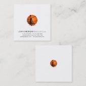 Basketbal Trainer Coach Modern Trendy Square Vierkante Visitekaartje (Voorkant / Achterkant)