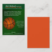 Basketbal Trainer Coach Visitekaartje (Voorkant / Achterkant)