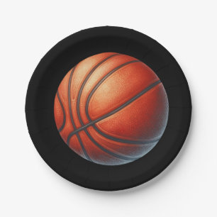 Basketbal Uitnodigen, Jongen Verjaardagsfeest Papieren Bordje