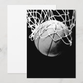 Basketbal uitnodigingen - Basketbal uitnodiging (Voorkant / Achterkant)