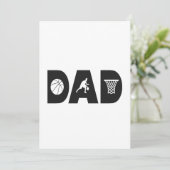 Basketbal Vader Vaderdag Basketbal Cadeau Kaart (Staand voorkant)
