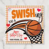 Basketbal Valentijns Label (Voorkant)