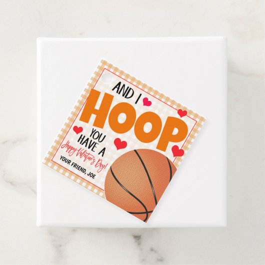 Basketbal Valentijns Label van de Jongensgift (In situ)