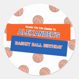 Basketbal Verjaardag Bash Sticker