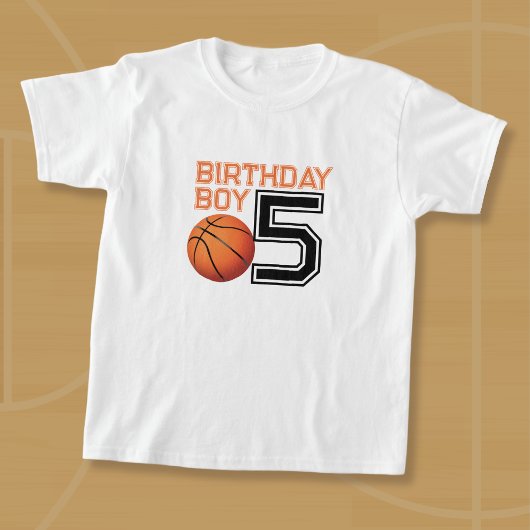 Basketbal Verjaardag Jongen T-shirt