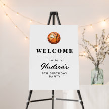 Basketbal Verjaardag Welkom Bord
