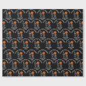 Basketbal verjaardagscadeau, basketbal meisje spel cadeaupapier (Vlak)