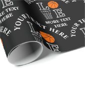 Basketbal verjaardagscadeau, basketbal meisje spel cadeaupapier (Rol Hoek)