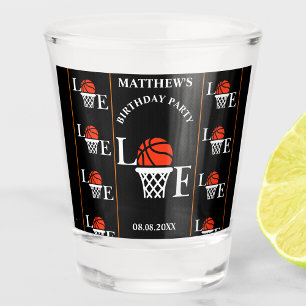 Basketbal verjaardagsfeest, basketbalspeler shot glas