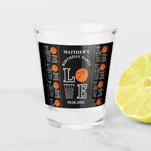 Basketbal verjaardagsfeest, basketbalspeler shot glas