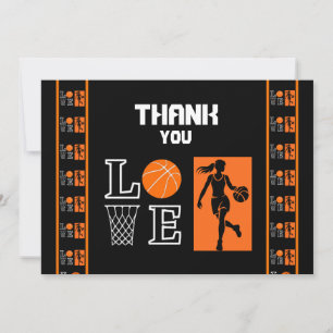 Basketbal verjaardagsfeestje, Basketbalspeler Bedankkaart