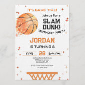 Basketbal Verjaardagsfeestje Elke Leeftijd Kaart (Voorkant)