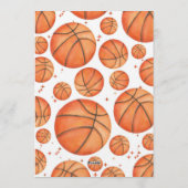 Basketbal Verjaardagsfeestje Elke Leeftijd Kaart (Achterkant)