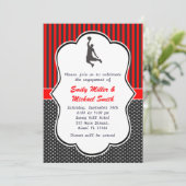 Basketbal Verloving Invitation Kaart (Staand voorkant)