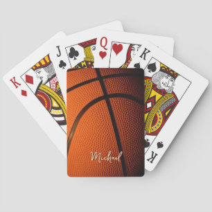 Basketbal vervang eigen naam aanpasbaar pokerkaarten