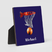 Basketbal Vervang met Uw Naam Fotoplaat (Voorkant)