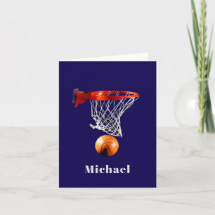 Basketbal Vervang met Uw Naam Kaart
