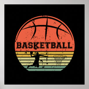 basketbal vintage poster