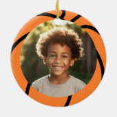 Basketbal voeg aangepaste foto toe keramisch ornament (Achterkant)