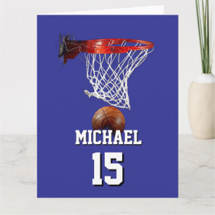 Basketbal Voeg je naam & nummer toe Pop Art Kaart