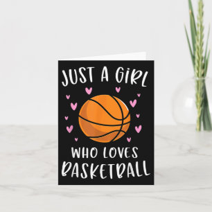 Basketbal Voor Meisjes Gewoon Een Meisje Dat Van B Kaart