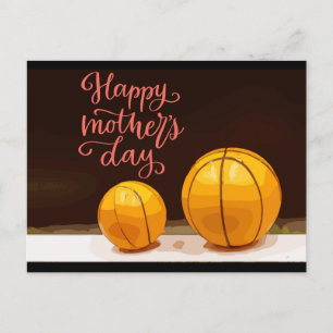 Basketbal voor Moederdag Feestdagenkaart