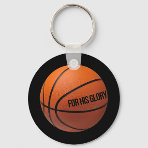 Basketbal voor sporters die van God en Bask houden Sleutelhanger