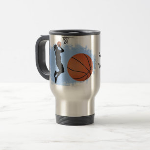 Basketbal vrouwelijke speler Gereed om de bal te l Reisbeker