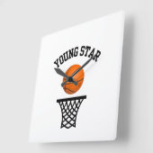 Basketbal wandklok vierkante klok (Hoek)