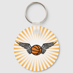 basketbal. Winged. Sleutelhanger
