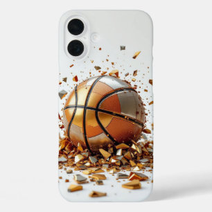 Basketbal Zilveren Dunk Schild iPhone 16 Plus Hoesje
