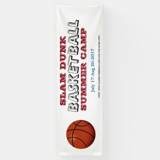 Basketbal zomerkamp banner (Verticaal)