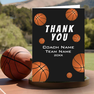 Basketbalballen Bedankt Coach Kaart