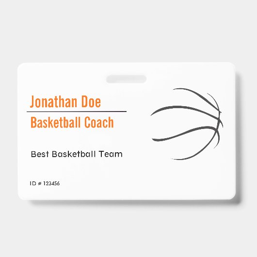 Basketbalcoach Badge (Voorzijde)