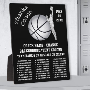 Basketbalcoach Bedankt Cadeaus, basketbalcoach Fotoplaat