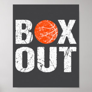 Basketbalcoach Box Out Uitspraak Nieuwigheidscadea Poster