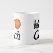 Basketbalcoach half tekst extra grote beker (Voorkant)