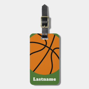 Basketbalcoach of leraar lichamelijke opvoeding bagagelabel
