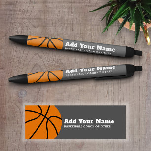 Basketbalcoach of leraar lichamelijke opvoeding zwarte inkt pen