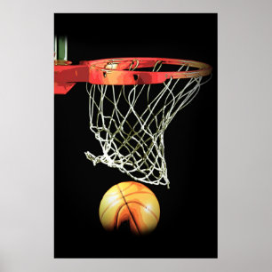 Basketbaldeurposter Unieke moderne sportkunst Poster