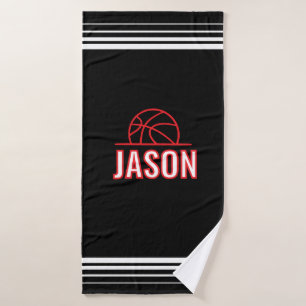 Basketbalhanddoek – Schiet. Scoor. Herhaal.   Spor Badhanddoek