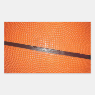 basketbalhuid rechthoekige sticker