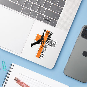 Basketbaljongen krijgt Kinder Mannen Alles wat ik Sticker
