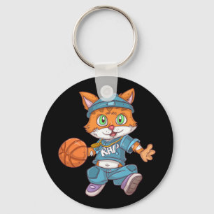 basketbalkat sleutelhanger